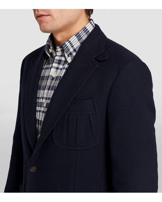 Polo Ralph Lauren Blue Herringbone Tweed Sport Jacket for men
