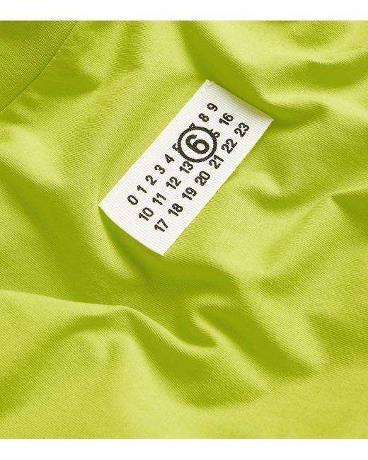 MM6 by Maison Martin Margiela Yellow Numerical Logo T-shirt for men