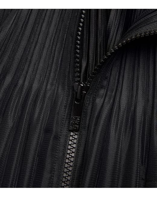 Pleats Please Issey Miyake Black Fluffy Basics Jacket