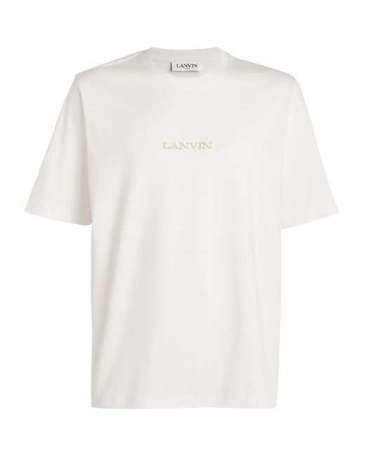 Lanvin White Oversized Logo T-Shirt for men