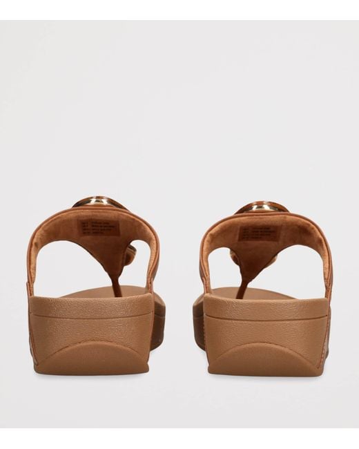 Fitflop Brown Marble Stone Lulu Toe-Post Sandals 50