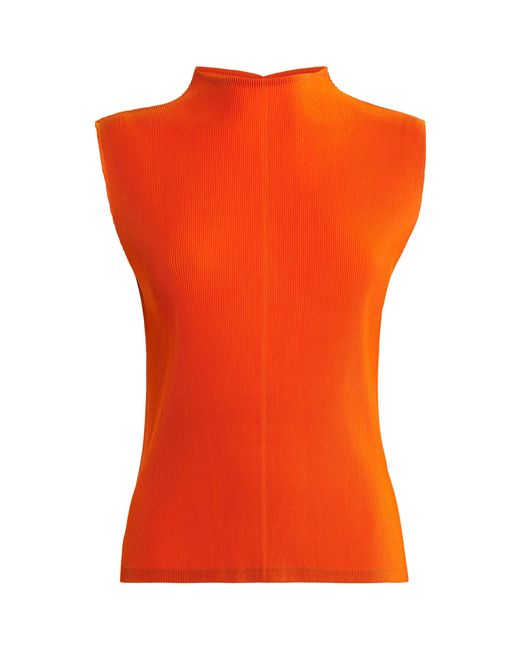 Pleats Please Issey Miyake Orange Mist July Top