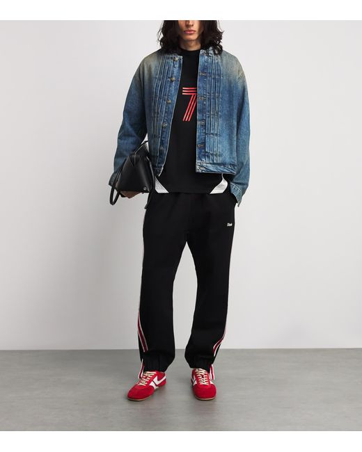 Rhude Black Football Crest T-Shirt for men