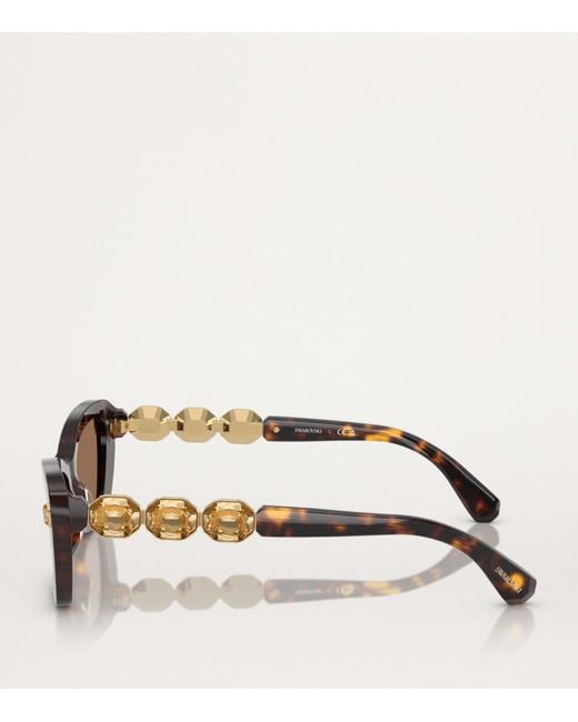 Swarovski Brown Acetate Sk6033 Sunglasses