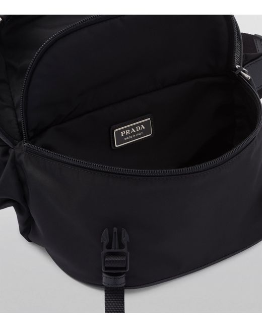 Prada Black Re-Nylon And Saffiano Leather Shoulder Bag for men