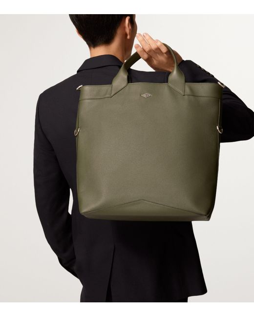 Cartier Green Small Leather Losange Tote Bag for men
