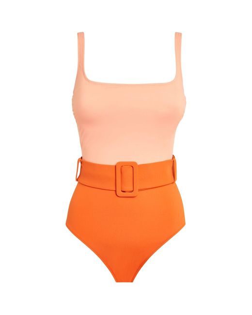 Evarae Synthetic Two-tone Cassandra Swimsuit in Orange | Lyst