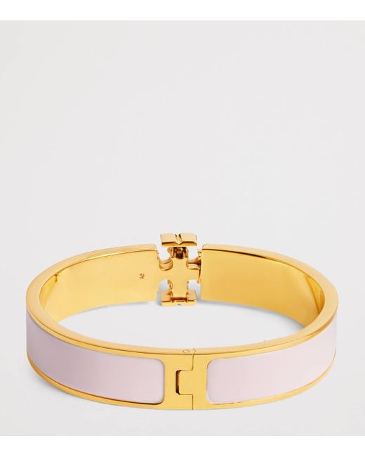 Tory Burch Metallic Enamelled Kira Hinge Bangle