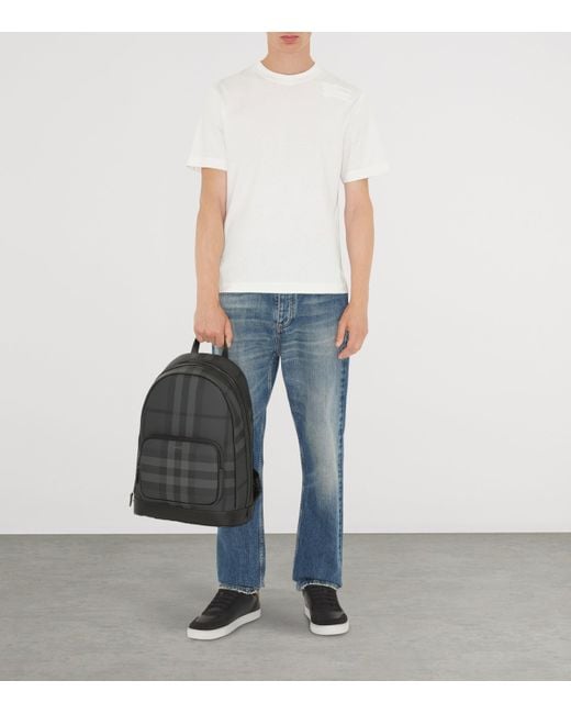 burberry ekd london check and leather backpack Baby Logo Changing in Black (40cm) A backpack woven with the Burberry Check in signature sand beige Burberry Essential Check Backpack |
