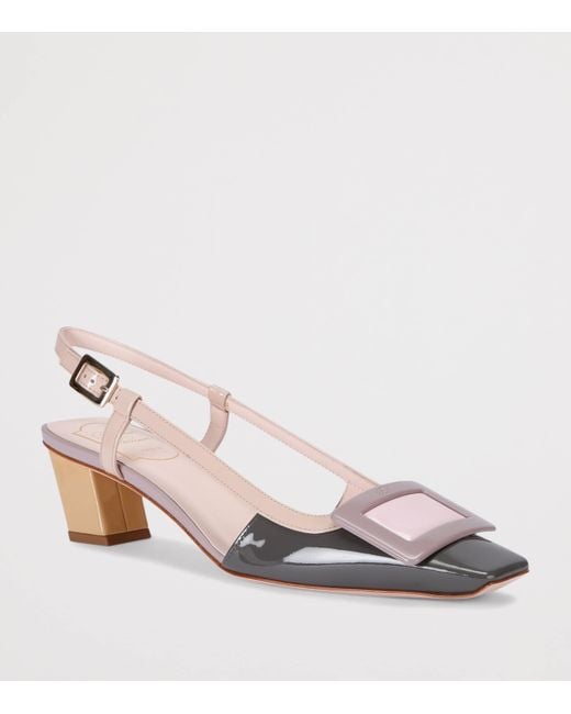 Roger Vivier Pink Belle Vivier Slingback Pumps 45