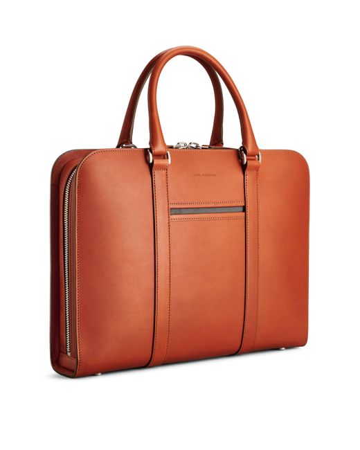 Carl Friedrik Red Leather Palissy Briefcase for men