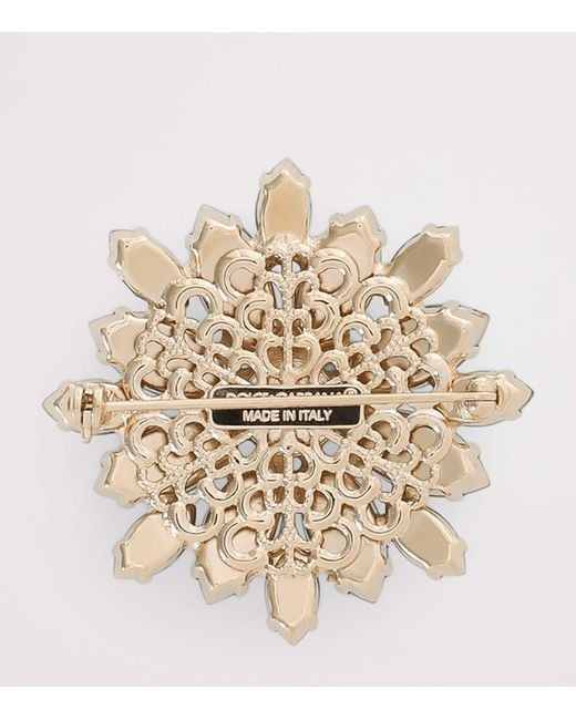 Dolce & Gabbana Green Rhinestone Brooch for men