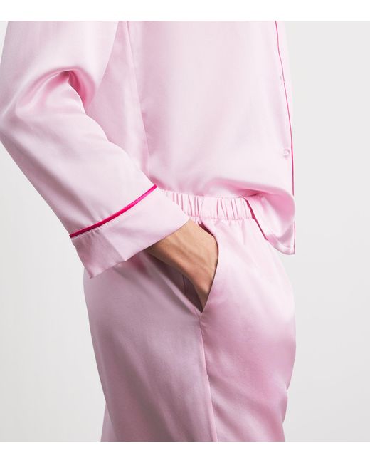 Manitu Pink Mulberry Silk Macaron Pyjamas
