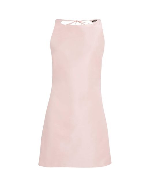 Maje Pink Open-Back Mini Dress