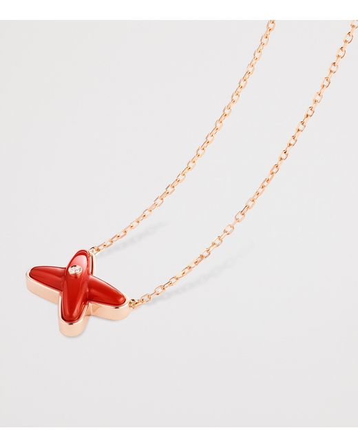 Chaumet White Carnelian And Diamond Jeux De Liens Pendant Necklace