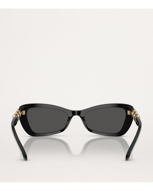 Swarovski Black Acetate Sk6033 Sunglasses