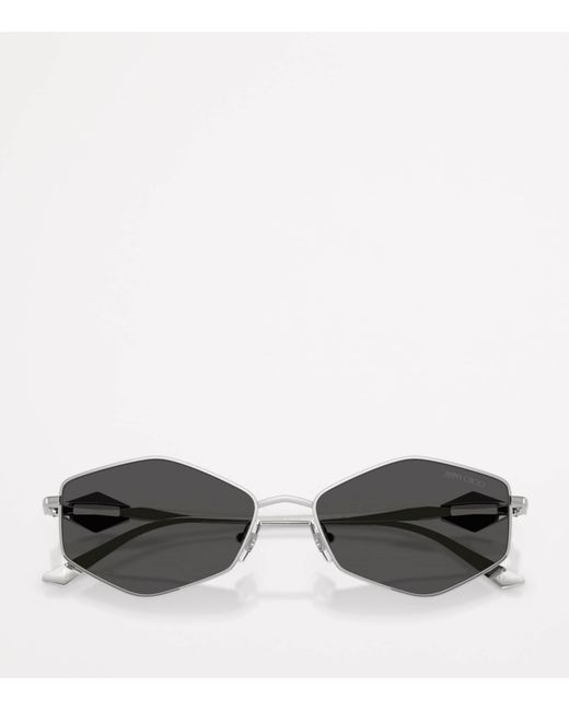 Jimmy Choo Gray Wire Hexagonal Zoey Sunglasses