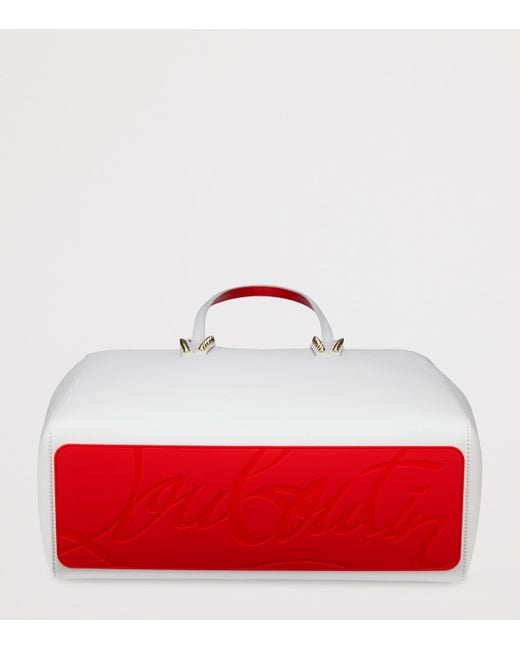 Christian Louboutin White Cabata Small Leather Tote Bag