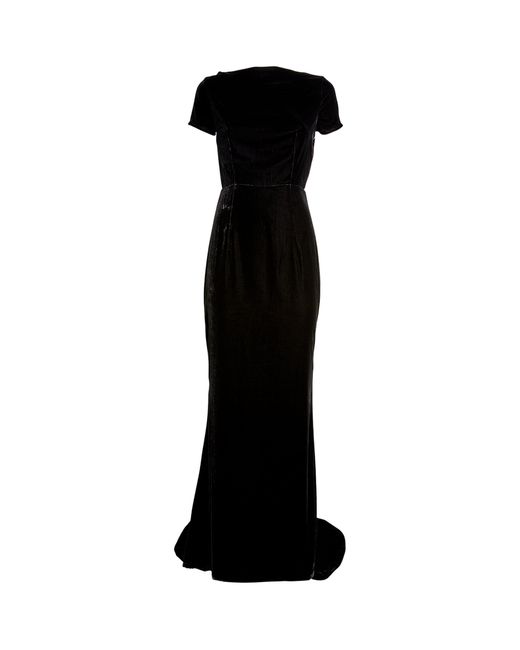 Staud Black Velvet Emelyn Gown
