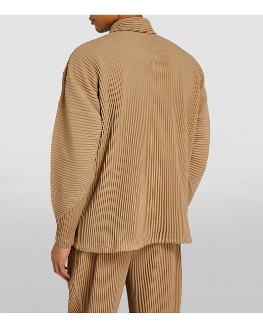 Homme Plissé Issey Miyake Brown Pleated Shirt for men