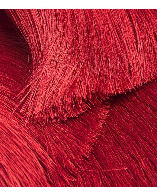 PATBO Red Fringed Radiant Crop Top