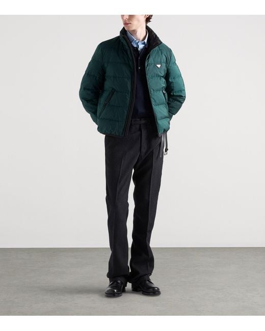Prada Green Re-Nylon Puffer Jacket for men