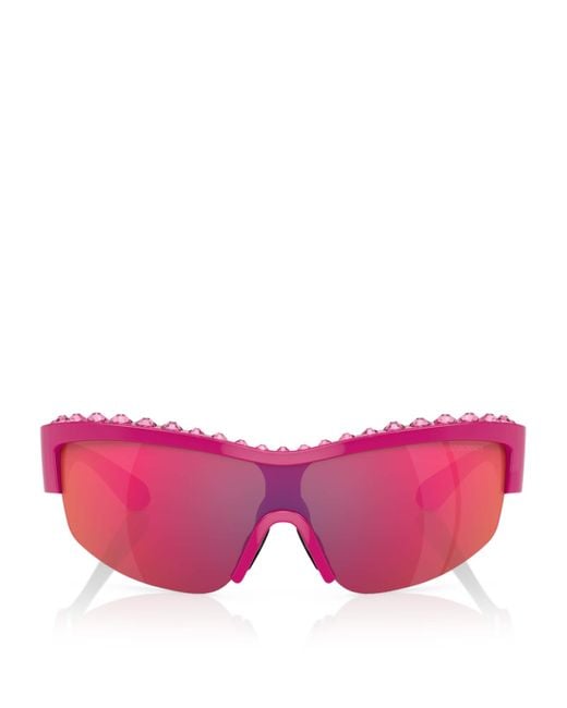 Swarovski Pink Embellished Sk6014 Sunglasses