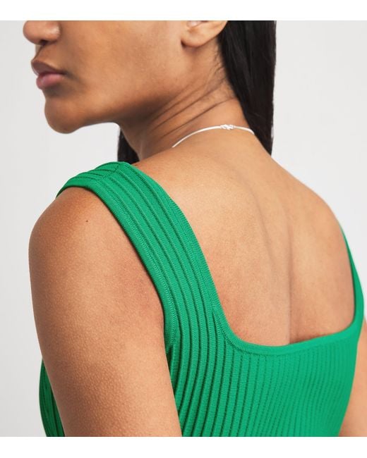 Maje Green Knitted Skater Mini Dress