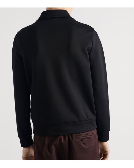 Prada Black Cotton-Blend Technical Jacket for men