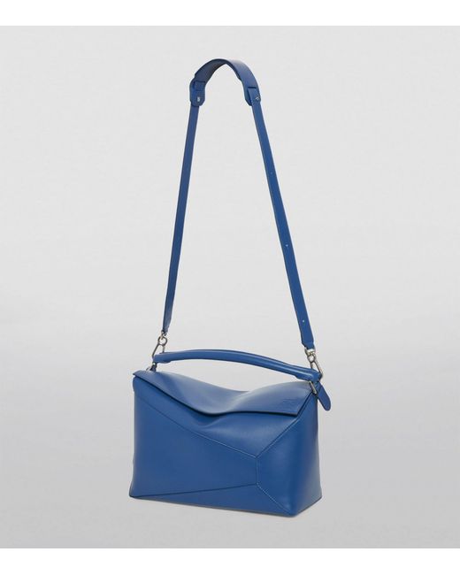 Loewe Blue Leather Puzzle Top-handle Bag for men