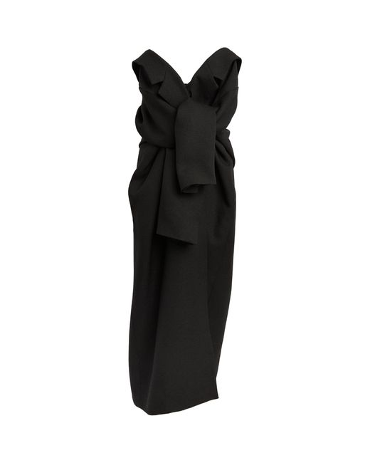 The Row Black Wool-mohair Arpelle Midi Dress