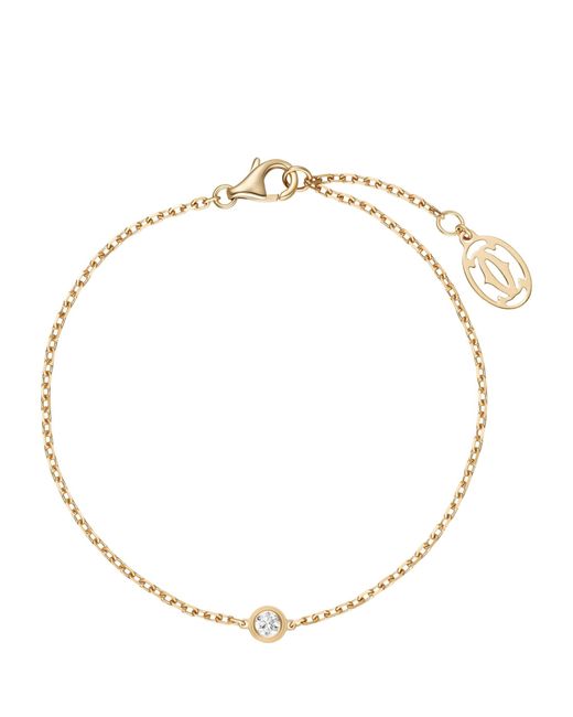 Cartier Metallic Extra-small Yellow Gold And Diamond D'amour Bracelet