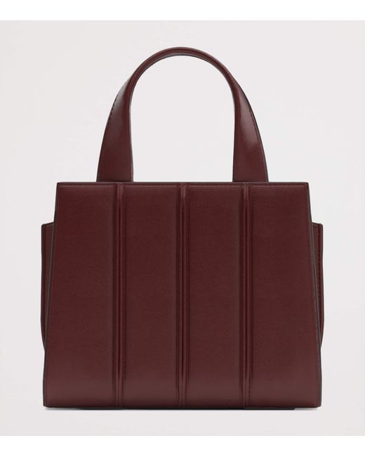 Max Mara Purple Micro Quilted Whitney Top-Handle Bag