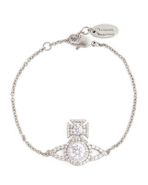 Vivienne Westwood Rosita 925 Sterling-silver And Cubic Zirconia Bracelet in  White | Lyst