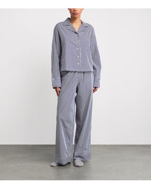 Polo Ralph Lauren Blue Cotton Stripe Pyjama Set