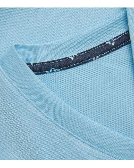 Hanro Blue Cotton Night & Day Pyjama Set for men