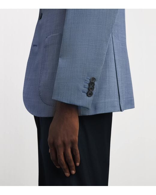 Eton of Sweden Blue Lana Tech Blazer for men