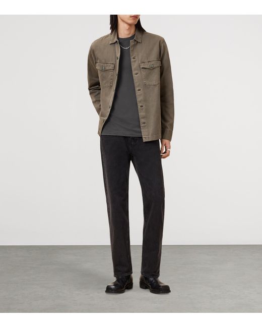 AllSaints Gray Organic Cotton Tonic T-Shirt for men