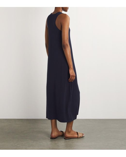 Weekend by Maxmara Blue Knitted Sleeveless Midi Dress