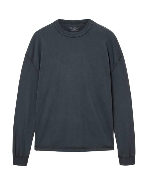 AllSaints Blue Cotton Cole Sweatshirt for men