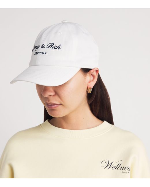 Sporty & Rich White Cotton Syracuse Baseball Cap