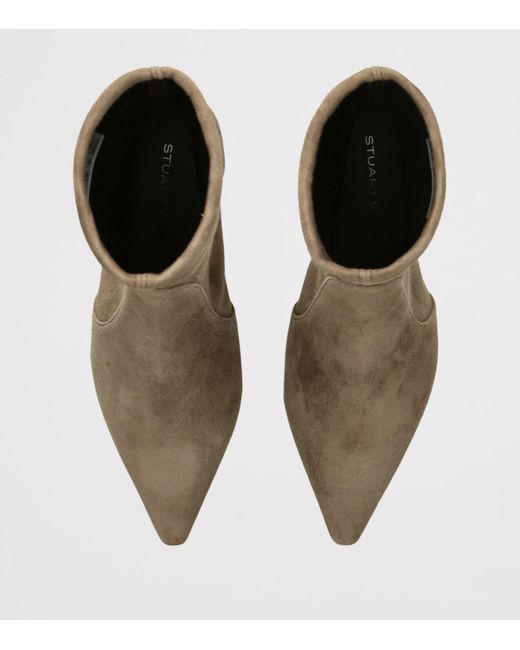 Stuart Weitzman Brown Suede Naomi Ankle Boots 50