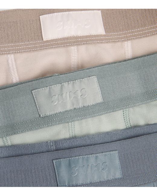 Skims Blue Stretch-Jersey Boxer Briefs for men