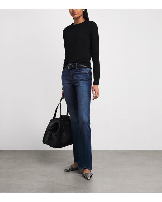 7 For All Mankind Blue Bair Mid-Rise Bootcut Jeans