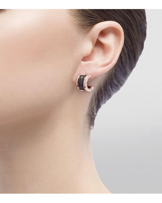 BVLGARI Metallic And Ceramic B.Zero1 Earrings