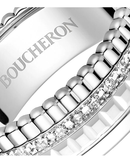 Boucheron Metallic And Diamond Quatre Double Edition Ring