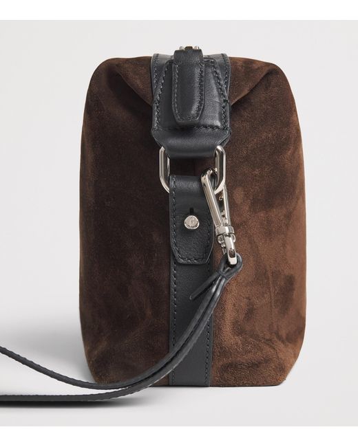 Brioni Brown Suede Via Veneto Pouch for men