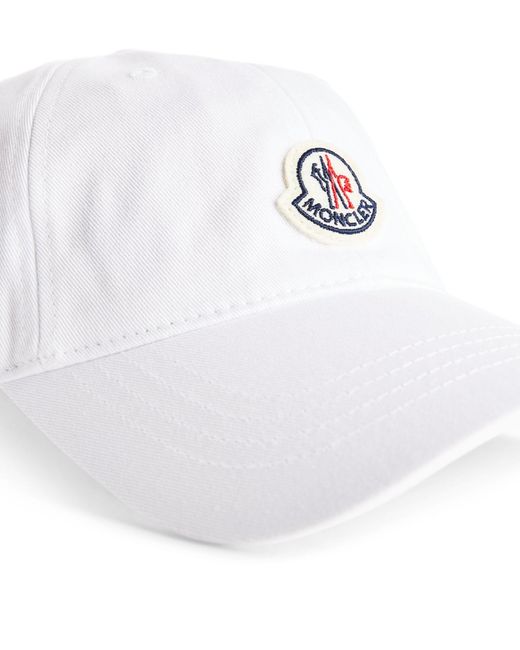 Moncler White Logo Baseball Cap for men