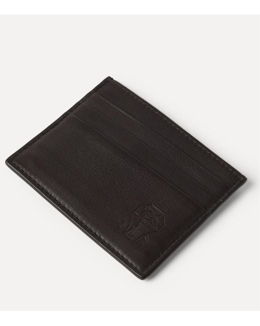Brunello Cucinelli Black Leather Card Holder for men