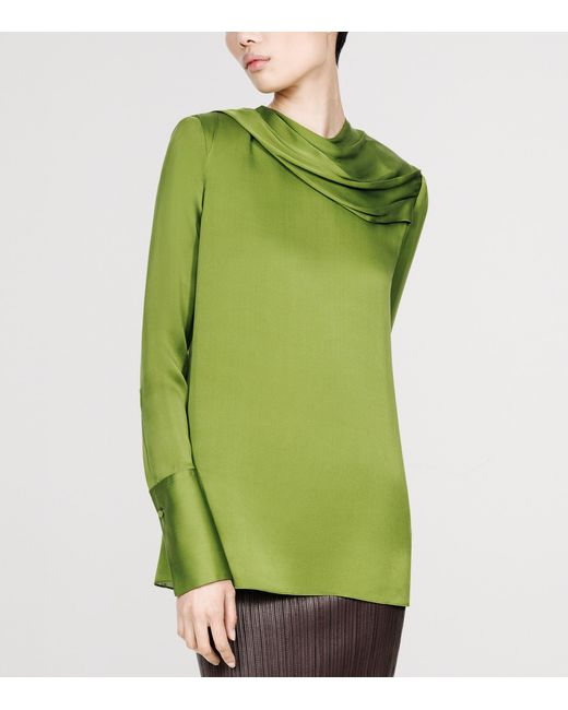 Tom Ford Green Silk Georgette Blouse